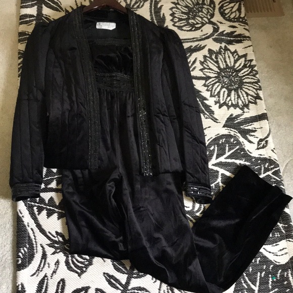 velvet jumpsuit with jacket